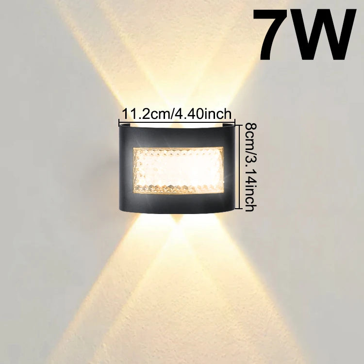 LED Wall Light 7W 9W 11W ABS Moisture Resistant Warm White or Dual Color AC 85-265V Indoor Outdoor Corridor Staircase Living Room