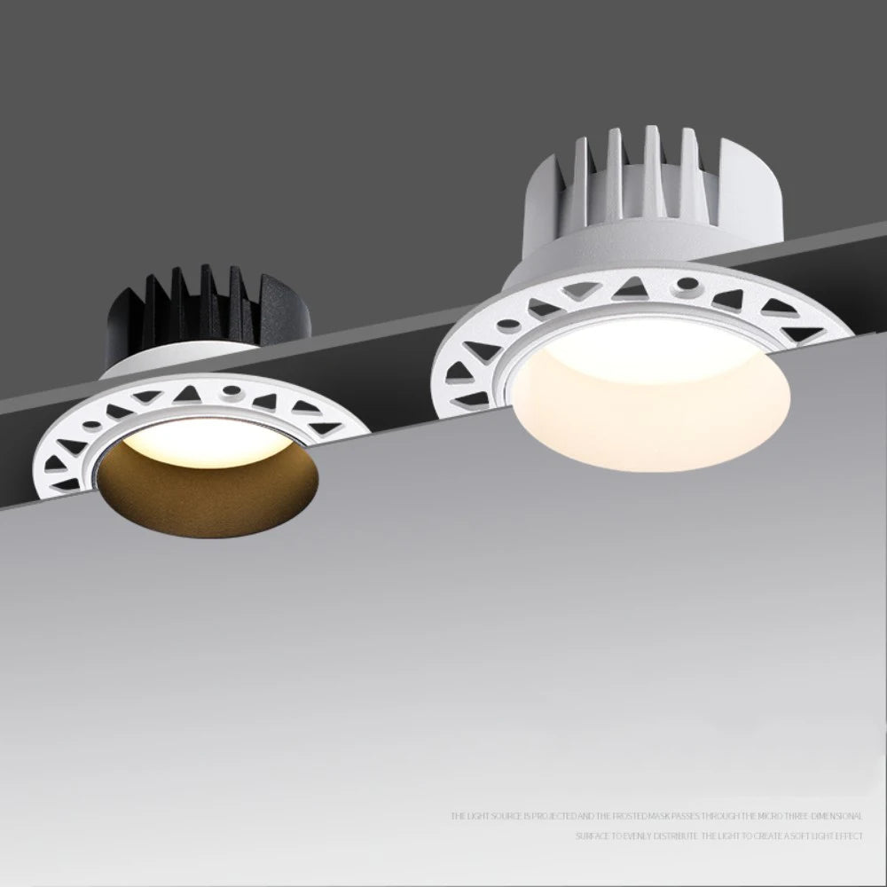 Dimmable LED Recessed Downlight 7W 9W 12W 15W Borderless Aluminum SMD CRI 90 90 Degree Adjustable Beam Push Button AC 90-260V Foyer Bedroom