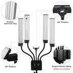 80W LED Beauty Ring Light 448 LEDs 3000-6500K Bi-Color Dimmable Gooseneck Tripod USB Remote