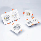 Dimmable COB LED Recessed Downlight 7W-15W Single Double Triple Head 24° CRI 85+ AC 85-265V
