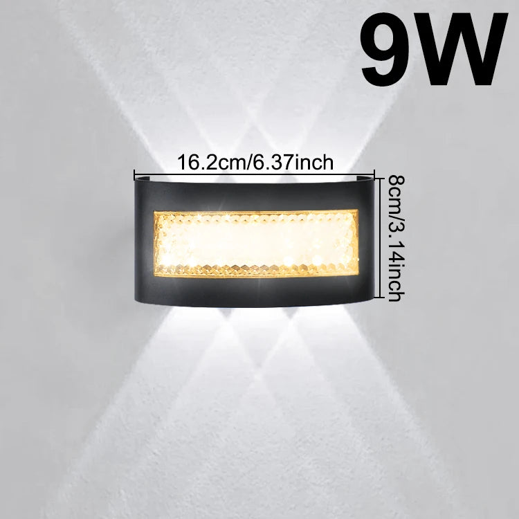 LED Wall Light 7W 9W 11W ABS Moisture Resistant Warm White or Dual Color AC 85-265V Indoor Outdoor Corridor Staircase Living Room