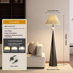Zen Wabi Sabi Floor Lamp Japanese Chinese Iron Fabric Shade Dimmable AC 90-260V 16-20W