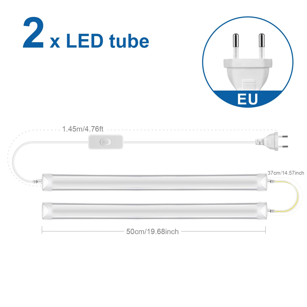 50cm LED Tube Light T5 15W T8 25W SMD2835 CRI 80 Warm Neutral Cool White AC 85-265V