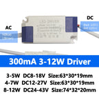 Constant Current LED Driver 3-5W 4-7W 8-12W 300mA 280mA AC 85-265V DC 8-43V Transformer
