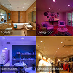 RGB LED Recessed Downlight 10W 15W 16 Colors IR Remote Control 90 Degree Aluminum AC 90-220V KTV Bedroom Living Room Ceiling Spot