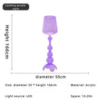 Italian Designer Hollowed Acrylic Floor Lamp E27 500x1650mm AC 110-240V White Black Blue