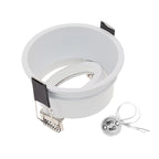 GU10 MR16 Recessed Downlight Mounting Frame Socket 83mm Cover 75mm Cutout White Black