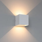 IP65 LED Wall Lamp 6W 12W Aluminum Clear Glass Up and Down AC 90-260V Indoor Outdoor Waterproof Black White Gray