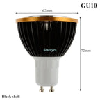 PAR20 COB LED Spotlight 3W 5W 7W E27 GU10 B22 E14 CRI 72+ 120° AC 85-265V Black Silver