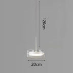 Modern Multi-Head Glass Pendant Light 1 3 4 Heads 5-60W Ironware Dimmable AC 90-265V