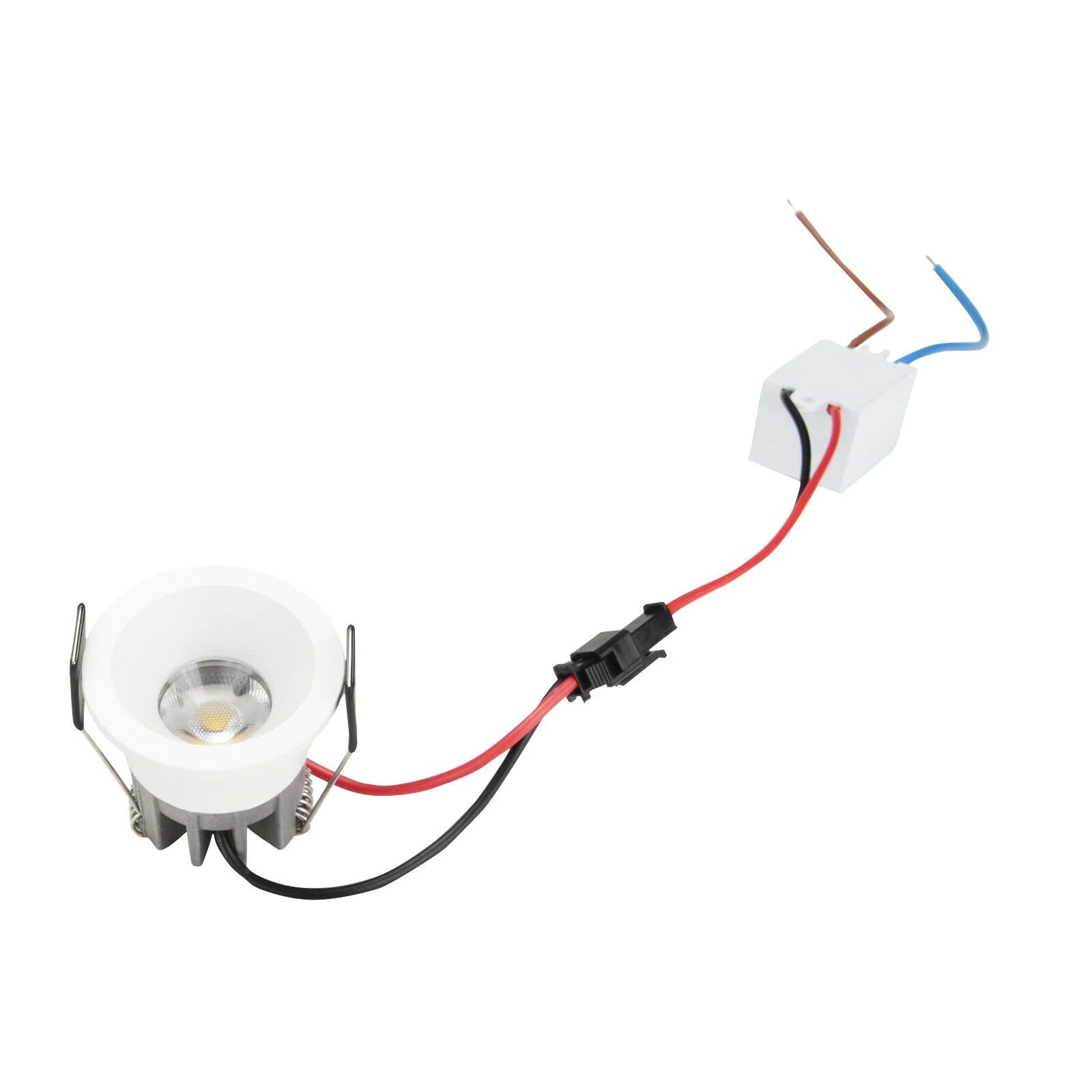 5-Pack 3W Mini COB LED Recessed Downlight 30° 280-350lm D40mm AC 85-265V Black White Driver