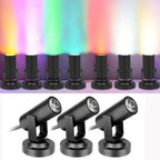 Mini LED Moving Head Beam Spotlight 1W 180 Degree AC 85-265V RGB White Warm White Red Blue Green Purple Stage DJ KTV Bar 2 Pack