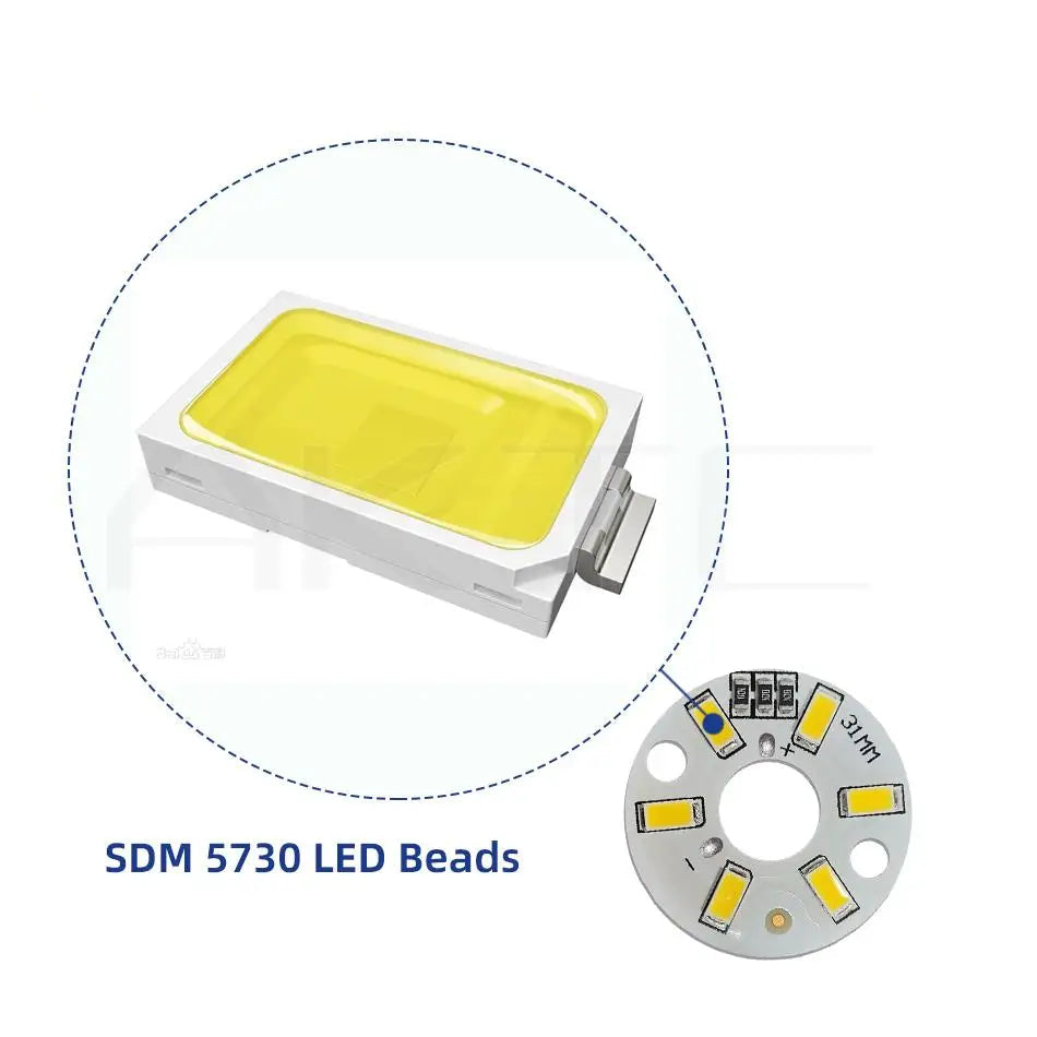 5V DC LED Light Board SMD5730 ≤3W 6 LEDs D31mm 9-Color 10-Pack Aluminum Substrate RoHS