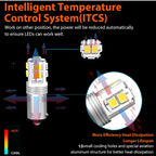 Gtinthebox BA9S BAX9S BAY9S H21W LED Bulb 10-SMD3030 500lm 2W Canbus 12-24V 2-Pack