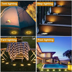Solar LED Underground Ground Light 8 or 20 LED IP65 Stainless Steel ABS Dusk to Dawn Auto Sensor Warm White Cool White Garden Path Driveway