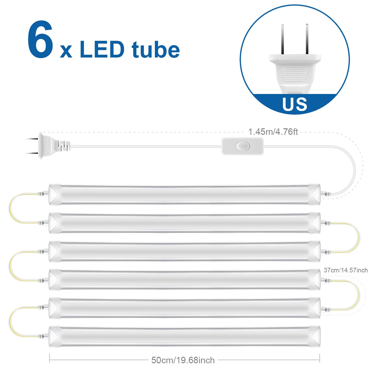 50cm LED Tube Light T5 15W T8 25W SMD2835 CRI 80 Warm Neutral Cool White AC 85-265V