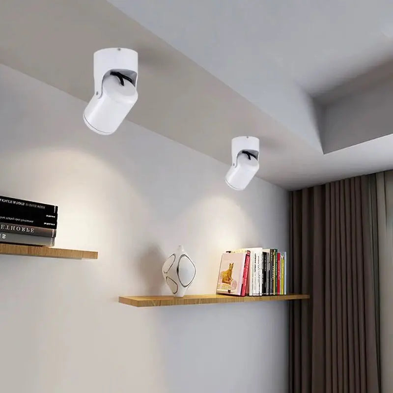 Surface Mounted COB LED Ceiling Spotlight 7W 10W 12W 15W 20W 360 Degree Rotatable Foldable Aluminum AC 85-265V