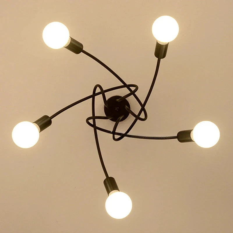 Modern Minimalist Branch Chandelier E26 E27 Iron AC 110-240V Hotel Restaurant Living Room