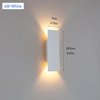 IP65 LED Outdoor Wall Lamp Up-Down 6W 18W 24W AC 85-265V White Black Aluminum Polycarbonate