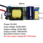 Isolated Constant Current LED Driver 300mA 1-3W 4-7W 8-12W 15-18W 20-24W 25-36W AC 85-265V