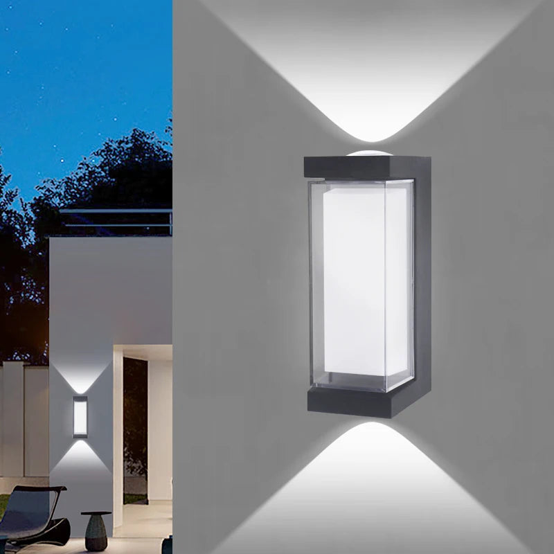 IP65 Waterproof LED Up Down Wall Light 10W Indoor Outdoor Sconce AC85-265V