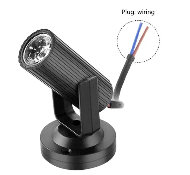 Mini LED Moving Head Beam Spotlight 1W 180 Degree AC 85-265V RGB White Warm White Red Blue Green Purple Stage DJ KTV Bar 2 Pack