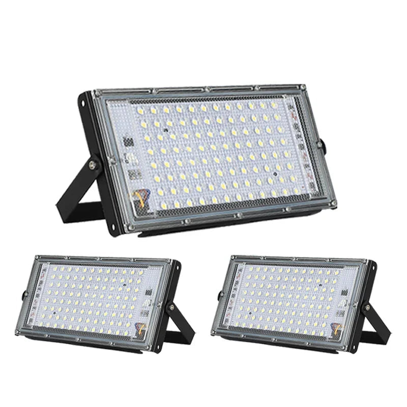 50W 100W IP65 LED Flood Light SMD2835 CRI 85+ 180° AC 110-220V Warm Cool White Aluminum