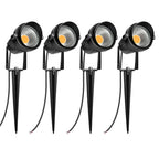 IP65 LED Garden Lawn Spike Light 5W 10W 15W AC 85-265V or DC 12-24V Aluminum ABS Warm White Cool White RGB Outdoor Landscape