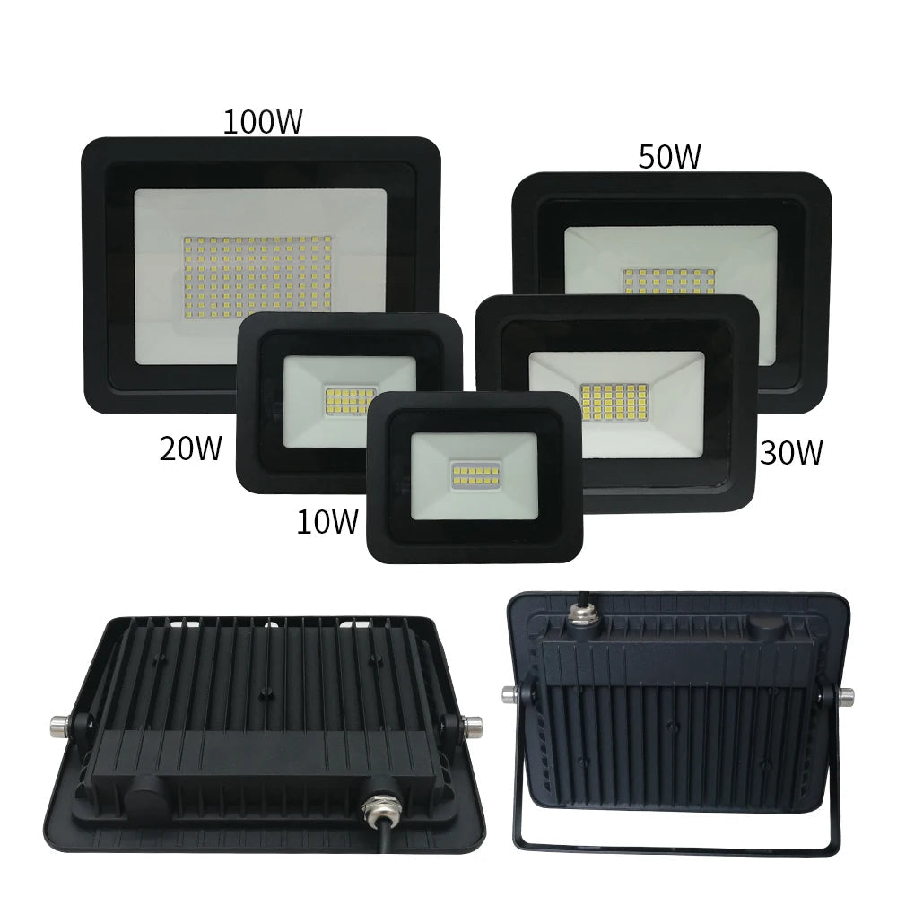 IP68 LED Flood Light 10W 20W 30W 50W 100W SMD2835 120° AC 95-145V or 175-265V Aluminum