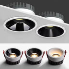Ultra-Thin Anti-Glare COB LED Spotlight 5W-30W CRI 95+ 100-120lm/W 24° 38° Dimmable AC 85-265V