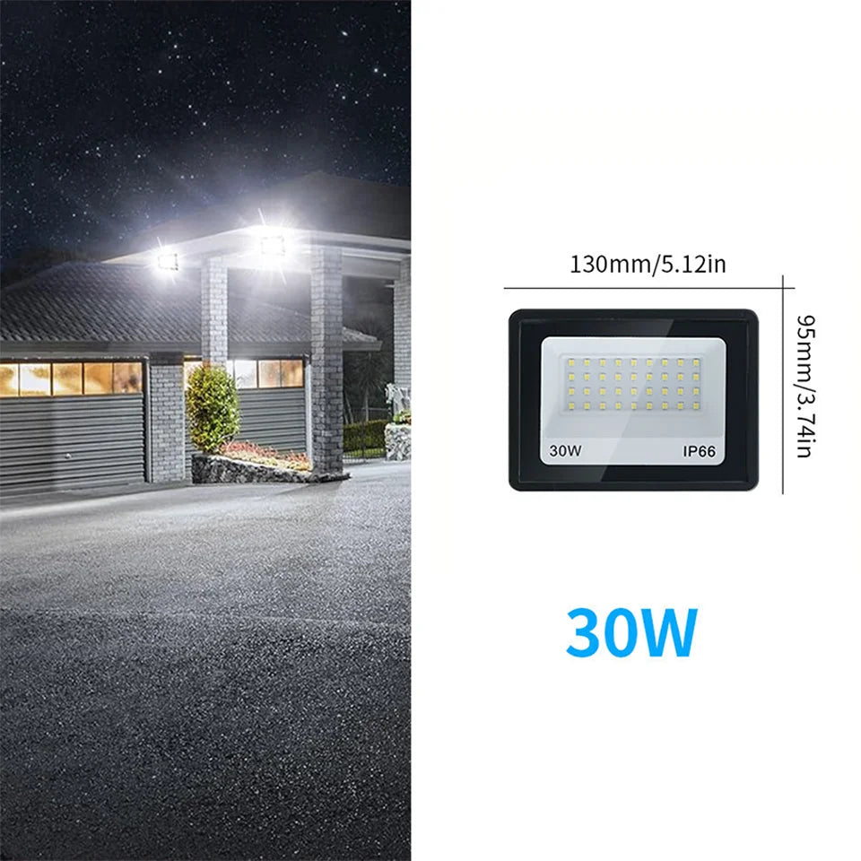 LED Flood Light 10W 20W 30W 50W 100W 150W 200W 300W IP66 Waterproof AC 110-220V