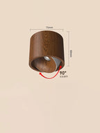 Wood Grain COB LED Surface Mounted Ceiling Spotlight 7W 12W 90 Degree Adjustable Aluminum AC 85-265V Walnut Log Wood 3000K 4000K 6000K