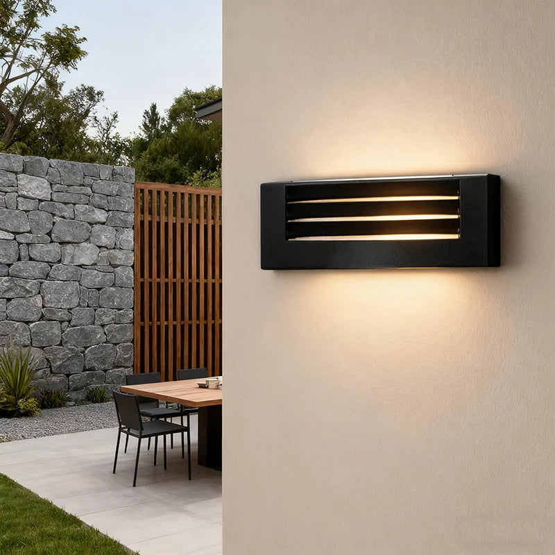 IP65 LED Outdoor Wall Lamp E26 60W Max Die Cast Aluminum Frosted Up and Down 290 x 120 x 115mm AC 85-265V Porch Garden Villa 2 Pack