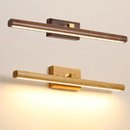 Nordic Wood LED Wall Sconce Single Head Downlight Acrylic Shade Rotatable AC 110-220V Bedroom Bathroom Vanity Mirror Corridor Yellow