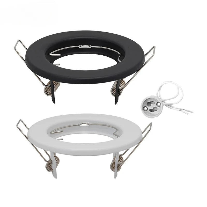6-Pack GU10 MR16 Recessed Downlight Frame Ceiling Fixture White Aluminum Iron