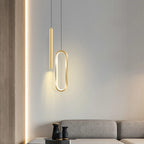 Nordic LED Pendant Light E26 E27 11W 3-Color Switchable Iron Acrylic Black Gold 90-260V