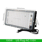 50W 100W UV LED Flood Light 395-400nm IP65 AC 110-220V US EU Plug Party Stage Blacklight