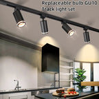 GU10 LED Track Spotlight Surface-Mounted Ceiling Lamp AC 90-260V 10-15m² Kitchen Dining