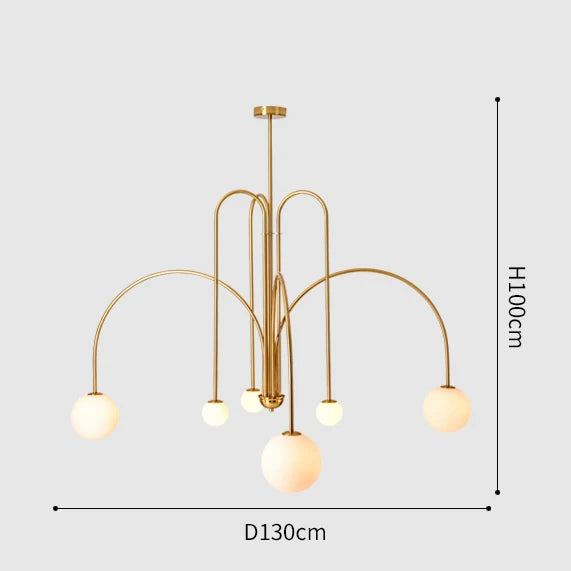 Nordic Minimalist G9 Pendant Chandelier Iron Frosted Glass Black Gold Red 90-260V