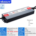 IP67 Ultra-Thin LED Power Supply DC 12V 24V 36W-400W AC 100-265V Flicker-Free EMI Filter
