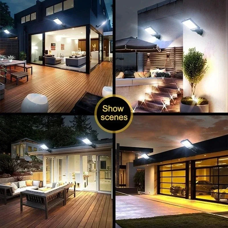 BALDR COB Solar LED Wall Light 1500lm 270° PIR 3-Mode Remote IP65 2200mAh 227x84mm