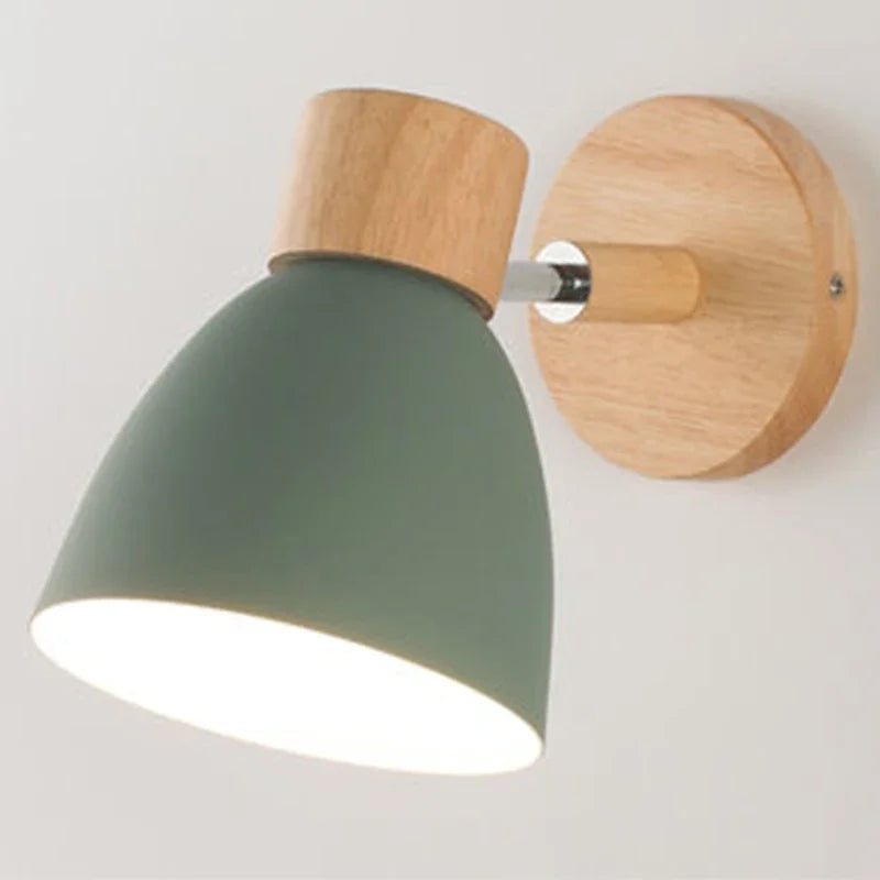 Nordic E26 E27 Wall Sconce Adjustable Steering Head 6 Colors Knob Switch 90-260V Bedroom Living Room