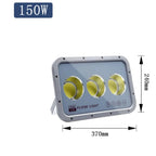 LED Flood Light 100W 200W 600W IP66 AC 110-240V Outdoor Wall Spotlight Aluminum