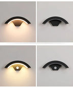 18W 24W IP65 LED Outdoor Wall Lamp Motion Sensor 2-6m AC 85-265V Warm Cool White Brushed Nickel