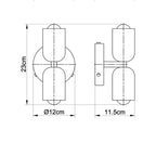 Nordic Macaron LED Wall Lamp E26 E27 2-Light Iron Bedside Sconce Bedroom Living Room