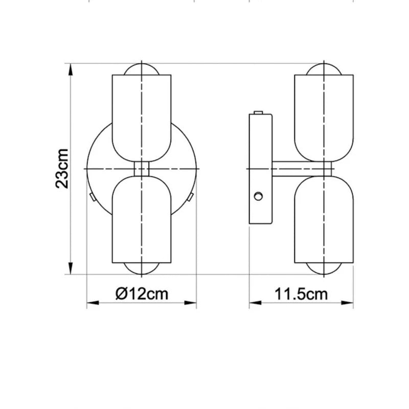 Nordic Macaron LED Wall Lamp E26 E27 2-Light Iron Bedside Sconce Bedroom Living Room