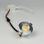3W Mini COB LED Recessed Downlight 60° CRI 80 IP44 D37.5mm 30mm Cutout AC 12-220V Dimmable