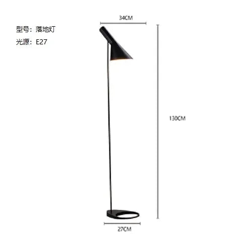 Nordic AJ Style LED Floor Lamp Metal Iron Painted Button Switch E26 Single Head AC 90-260V Living Room Foyer 21 to 30W