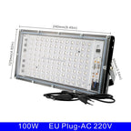 UV LED Flood Light 50W 100W 395-400nm IP65 AC 110V Body Paint Party Stage Lamp