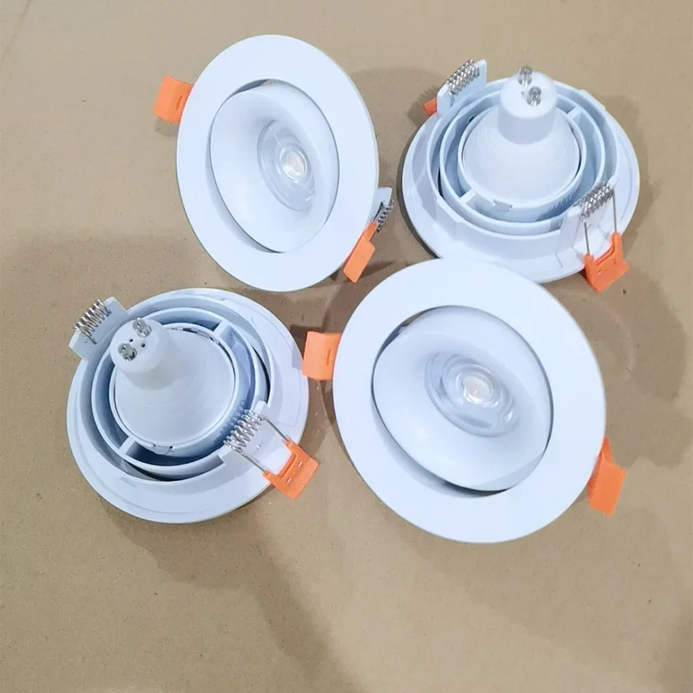 6W COB LED Recessed Downlight GU10 Aluminum AC 100-260V White Black Ceiling Spotlight